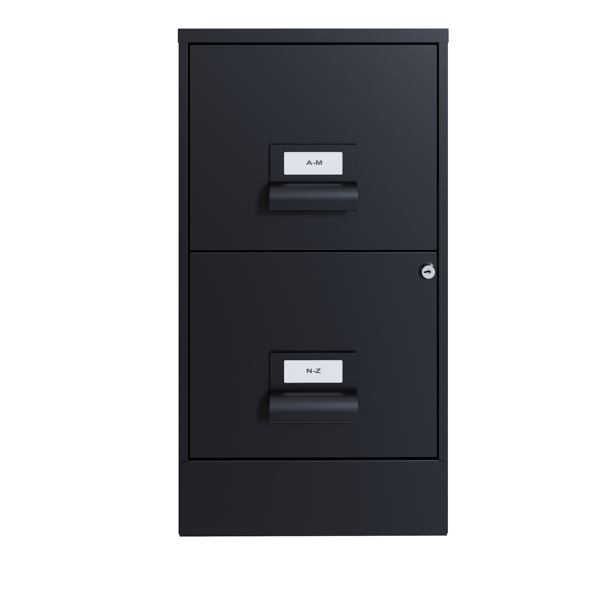 Hirsh Industries, 2 Drawer Premier Letter Width Locking File Cabinet, Width 14.25 in, Depth 18 in, Height 26.7 in, Model# 21644